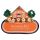 Keramikschild 12,5 x 9,0 cm WELCOME Haus terracotta