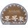 Keramikschild 28,5 x 22,5 cm Drei Teddyb�ren in Latzhosen braun