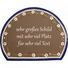 Keramikschild 28,5 x 22,5 cm Bl�ten braun