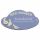 Keramikschild 17,5 x 10,0 cm Drei G�nse HIER WOHNEN hellblau