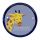 Keramikschild Durchmesser 11,5 cm Giraffe hellblau