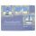 Keramikschild 22,0 x 17,0 cm Fenster zum Strand hellblau