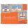 Keramikschild 22,0 x 17,0 cm Fenster zum Strand terracotta