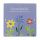 Keramikschild 14,0 x 14,0 cm Blumen hellblau