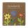 Keramikschild 14,0 x 14,0 cm Blumen braun