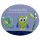 Keramikschild 14,5 x 12,0 cm Gr�ne Eule hellblau