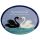 Keramikschild 19,0 x 14,5 cm Zwei Schw�ne, schwarz und wei� hellblau