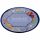 Keramikschild 20,5 x 14,0 cm Wildbl�tendekor hellblau