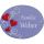 Keramikschild 19 x 14,5 cm drei Herzen hellblau