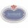 Keramikschild 20,5 x 14,0 cm Rosenbl�tenumrandung hellblau