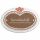 Keramikschild 20,5 x 14,0 cm Rosenbl�tenumrandung braun
