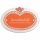 Keramikschild 20,5 x 14,0 cm Rosenbl�tenumrandung terracotta