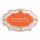 Keramikschild 17,5 x 11,5 cm Wei�er Bl�tenrand terracotta