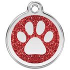 Red Dingo Marke Pfote Glitter rot
