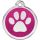 Red Dingo Marke Pfote Glitter pink