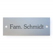 kleines Aluminium Schild mit Gravur | Effekt Gravur