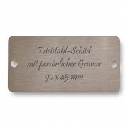 Edelstahlschild mit Gravur | Effekt Gravur